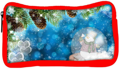 

Snoogg Eco Friendly Canvas Snowman Designer Student Pen Pencil Case Coin Purse Pouch Cosmetic Makeup Bag (RED) Pouch(Multicolor)