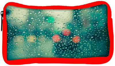 

Snoogg Eco Friendly Canvas Green Water Drops Designer Student Pen Pencil Case Coin Purse Pouch Cosmetic Makeup Bag (RED) Pouch(Multicolor)