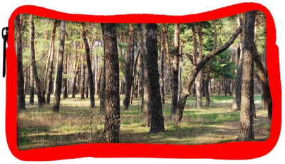 

Snoogg Eco Friendly Canvas Summer Forest Designer Student Pen Pencil Case Coin Purse Pouch Cosmetic Makeup Bag (RED) Pouch(Multicolor)
