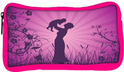 

Snoogg Eco Friendly Canvas Mother Day Background Student Pen Pencil Case Coin Purse Pouch Cosmetic Makeup Bag (PINK) Pouch(Multicolor)