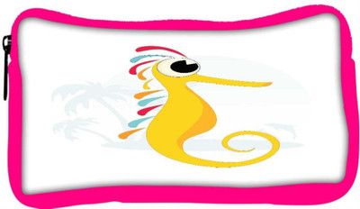 

Snoogg Eco Friendly Canvas Seahorse Illustration Student Pen Pencil Case Coin Purse Pouch Cosmetic Makeup Bag (PINK) Pouch(Multicolor)