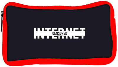 

Snoogg Eco Friendly Canvas Internet Censored Designer Student Pen Pencil Case Coin Purse Pouch Cosmetic Makeup Bag (RED) Pouch(Multicolor)