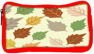 

Snoogg Eco Friendly Canvas Dark Leaves Designer Student Pen Pencil Case Coin Purse Pouch Cosmetic Makeup Bag (RED) Pouch(Multicolor)