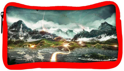 

Snoogg Eco Friendly Canvas Animated Nature View Designer Student Pen Pencil Case Coin Purse Pouch Cosmetic Makeup Bag (RED) Pouch(Multicolor)