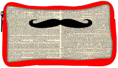 

Snoogg Eco Friendly Canvas Newspaper I Mustache You Student Pen Pencil Case Coin Purse Pouch Cosmetic Makeup Bag (RED) Pouch(Multicolor)