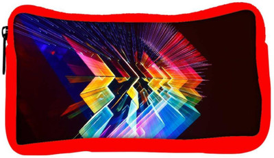 

Snoogg Eco Friendly Canvas Abstract Design Designer Student Pen Pencil Case Coin Purse Pouch Cosmetic Makeup Bag (RED) Pouch(Multicolor)