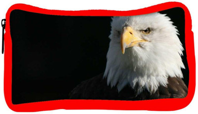 

Snoogg Eco Friendly Canvas Bald Eagle Designer Student Pen Pencil Case Coin Purse Pouch Cosmetic Makeup Bag (RED) Pouch(Multicolor)