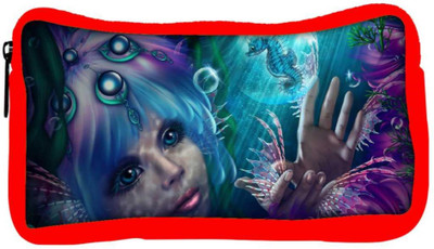 

Snoogg Eco Friendly Canvas Mermaid Fantasy Designer Student Pen Pencil Case Coin Purse Pouch Cosmetic Makeup Bag (RED) Pouch(Multicolor)