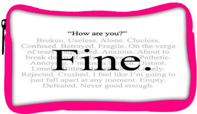 

Snoogg Eco Friendly Canvas Im Fine Express Yourself Student Pen Pencil Case Coin Purse Pouch Cosmetic Makeup Bag (PINK) Pouch(Multicolor)