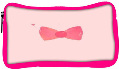 

Snoogg Eco Friendly Canvas Hand Drawn Pink Bow Student Pen Pencil Case Coin Purse Pouch Cosmetic Makeup Bag (PINK) Pouch(Multicolor)