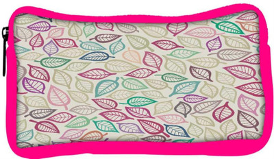 

Snoogg Eco Friendly Canvas Colorful Leaves Designer Student Pen Pencil Case Coin Purse Pouch Cosmetic Makeup Bag (PINK) Pouch(Multicolor)