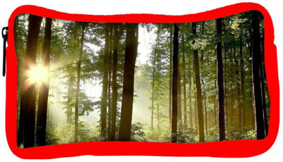 

Snoogg Eco Friendly Canvas Sunlight Forest Designer Student Pen Pencil Case Coin Purse Pouch Cosmetic Makeup Bag (RED) Pouch(Multicolor)