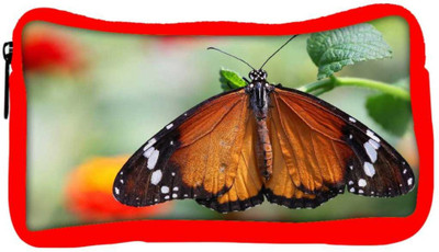 

Snoogg Eco Friendly Canvas Wet Butterfly Designer Student Pen Pencil Case Coin Purse Pouch Cosmetic Makeup Bag (RED) Pouch(Multicolor)