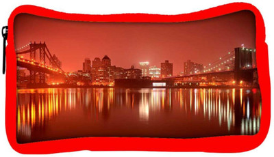 

Snoogg Eco Friendly Canvas Brooklyn Red Cityscape Designer Student Pen Pencil Case Coin Purse Pouch Cosmetic Makeup Bag (RED) Pouch(Multicolor)