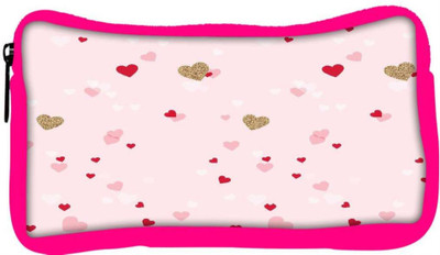 

Snoogg Eco Friendly Canvas Heart Pattern Pink Student Pen Pencil Case Coin Purse Pouch Cosmetic Makeup Bag (PINK) Pouch(Multicolor)