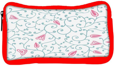 

Snoogg Eco Friendly Canvas Pink Flower Designer Student Pen Pencil Case Coin Purse Pouch Cosmetic Makeup Bag (RED) Pouch(Multicolor)