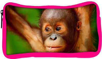 

Snoogg Eco Friendly Canvas Baby Chimpanese Designer Student Pen Pencil Case Coin Purse Pouch Cosmetic Makeup Bag (PINK) Pouch(Multicolor)