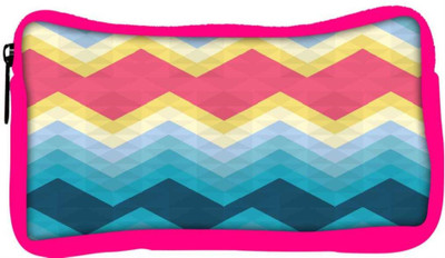 

Snoogg Eco Friendly Canvas Awesome Colour Chevron Student Pen Pencil Case Coin Purse Pouch Cosmetic Makeup Bag (PINK) Pouch(Multicolor)