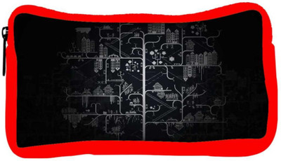 

Snoogg Eco Friendly Canvas Amazed City Designer Student Pen Pencil Case Coin Purse Pouch Cosmetic Makeup Bag (RED) Pouch(Multicolor)