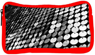 

Snoogg Eco Friendly Canvas Multiple Disc Designer Student Pen Pencil Case Coin Purse Pouch Cosmetic Makeup Bag (RED) Pouch(Multicolor)