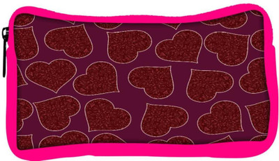 

Snoogg Eco Friendly Canvas Red Heart Purple Pattern Designer Student Pen Pencil Case Coin Purse Pouch Cosmetic Makeup Bag (PINK) Pouch(Multicolor)