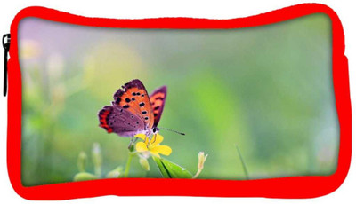 

Snoogg Eco Friendly Canvas Buterfly In Small Flower Designer Student Pen Pencil Case Coin Purse Pouch Cosmetic Makeup Bag (RED) Pouch(Multicolor)