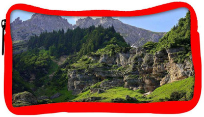 

Snoogg Eco Friendly Canvas Trees On The Mountain Top Designer Student Pen Pencil Case Coin Purse Pouch Cosmetic Makeup Bag (RED) Pouch(Multicolor)