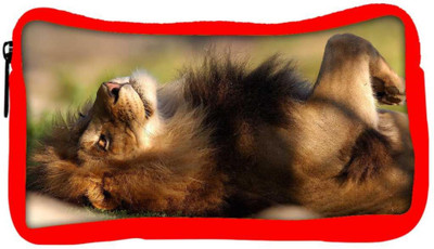 

Snoogg Eco Friendly Canvas Lion Sleeping Designer Student Pen Pencil Case Coin Purse Pouch Cosmetic Makeup Bag (RED) Pouch(Multicolor)