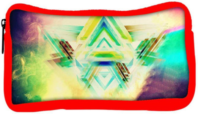 

Snoogg Eco Friendly Canvas Triangles On Colorful Smoke Abstract Designer Student Pen Pencil Case Coin Purse Pouch Cosmetic Makeup Bag (RED) Pouch(Multicolor)