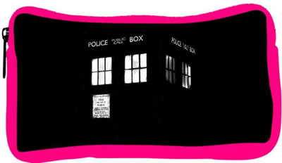 

Snoogg Eco Friendly Canvas Police Box Designer Student Pen Pencil Case Coin Purse Pouch Cosmetic Makeup Bag (PINK) Pouch(Multicolor)