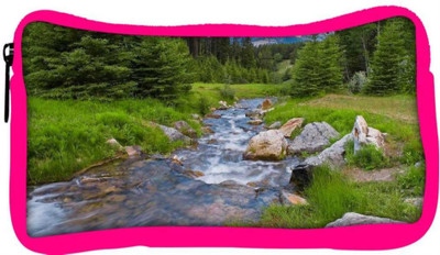 

Snoogg Eco Friendly Canvas Water Flowing Through The Garden Designer Student Pen Pencil Case Coin Purse Pouch Cosmetic Makeup Bag (PINK) Pouch(Multicolor)