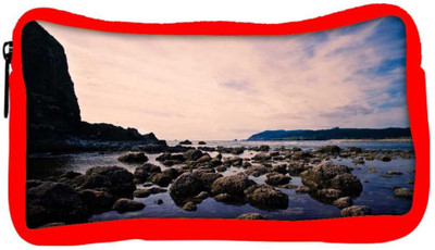 

Snoogg Eco Friendly Canvas Stones In The Sea Designer Student Pen Pencil Case Coin Purse Pouch Cosmetic Makeup Bag (RED) Pouch(Multicolor)