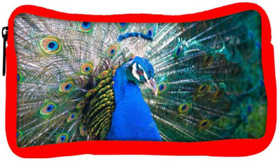 

Snoogg Eco Friendly Canvas Peacock Side View Student Pen Pencil Case Coin Purse Pouch Cosmetic Makeup Bag (RED) Pouch(Multicolor)
