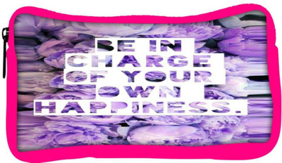 

Snoogg Eco Friendly Canvas In Charge Of Happiness Student Pen Pencil Case Coin Purse Pouch Cosmetic Makeup Bag (PINK) Pouch(Multicolor)