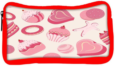 

Snoogg Eco Friendly Canvas Abstract Pink Cakes Designer Student Pen Pencil Case Coin Purse Pouch Cosmetic Makeup Bag (RED) Pouch(Multicolor)