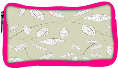 

Snoogg Eco Friendly Canvas Multicolor Leaves Designer Student Pen Pencil Case Coin Purse Pouch Cosmetic Makeup Bag (PINK) Pouch(Multicolor)