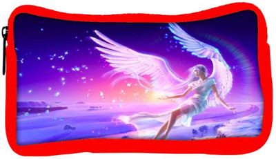 

Snoogg Eco Friendly Canvas Angels Fantasy Designer Student Pen Pencil Case Coin Purse Pouch Cosmetic Makeup Bag (RED) Pouch(Multicolor)