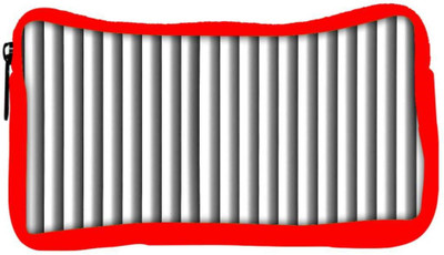 

Snoogg Eco Friendly Canvas Grey Vertical Lines Abstract Designer Student Pen Pencil Case Coin Purse Pouch Cosmetic Makeup Bag (RED) Pouch(Multicolor)