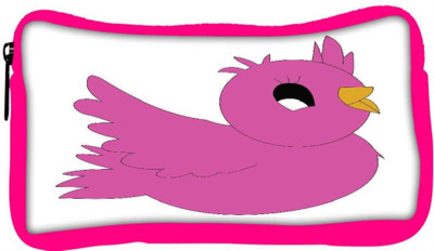 

Snoogg Eco Friendly Canvas Bird Student Pen Pencil Case Coin Purse Pouch Cosmetic Makeup Bag (PINK) Pouch(Multicolor)