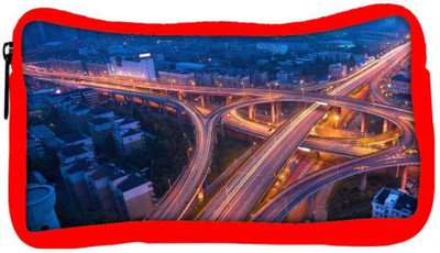 

Snoogg Eco Friendly Canvas Zig Zag Roads At Night Designer Student Pen Pencil Case Coin Purse Pouch Cosmetic Makeup Bag (RED) Pouch(Multicolor)