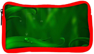 

Snoogg Eco Friendly Canvas Green Long Leaves Designer Student Pen Pencil Case Coin Purse Pouch Cosmetic Makeup Bag (RED) Pouch(Multicolor)