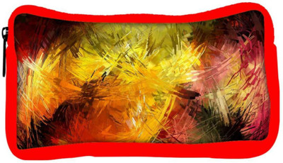 

Snoogg Eco Friendly Canvas Abstract Colorful Design Designer Student Pen Pencil Case Coin Purse Pouch Cosmetic Makeup Bag (RED) Pouch(Multicolor)