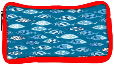 

Snoogg Eco Friendly Canvas Fishes In Blue Pattern Designer Student Pen Pencil Case Coin Purse Pouch Cosmetic Makeup Bag (RED) Pouch(Multicolor)