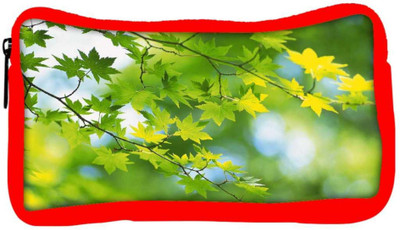 

Snoogg Eco Friendly Canvas Leavesin Branches Designer Student Pen Pencil Case Coin Purse Pouch Cosmetic Makeup Bag (RED) Pouch(Multicolor)