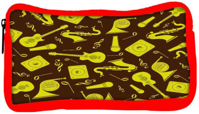 

Snoogg Eco Friendly Canvas Yellow Music Set Designer Student Pen Pencil Case Coin Purse Pouch Cosmetic Makeup Bag (RED) Pouch(Multicolor)
