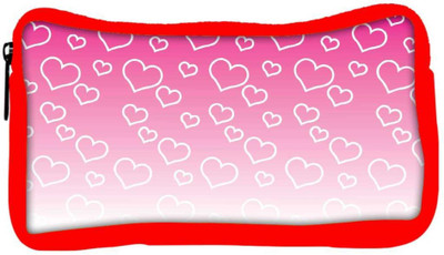 

Snoogg Eco Friendly Canvas White Hearts Designer Student Pen Pencil Case Coin Purse Pouch Cosmetic Makeup Bag (RED) Pouch(Multicolor)