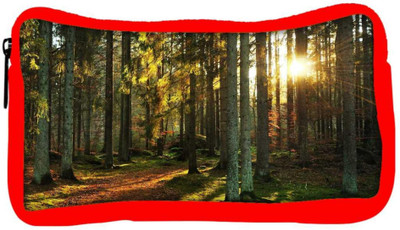 

Snoogg Eco Friendly Canvas Abstract Sunlight In Forest Designer Student Pen Pencil Case Coin Purse Pouch Cosmetic Makeup Bag (RED) Pouch(Multicolor)