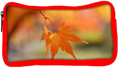 

Snoogg Eco Friendly Canvas Single Dried Leaves Designer Student Pen Pencil Case Coin Purse Pouch Cosmetic Makeup Bag (RED) Pouch(Multicolor)
