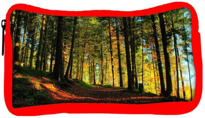 

Snoogg Eco Friendly Canvas Blossom Forest Designer Student Pen Pencil Case Coin Purse Pouch Cosmetic Makeup Bag (RED) Pouch(Multicolor)