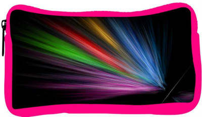 

Snoogg Eco Friendly Canvas Multicolor Rays Designer Student Pen Pencil Case Coin Purse Pouch Cosmetic Makeup Bag (PINK) Pouch(Multicolor)